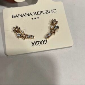 Banana Republic Gold and Silver Cluster Earrings